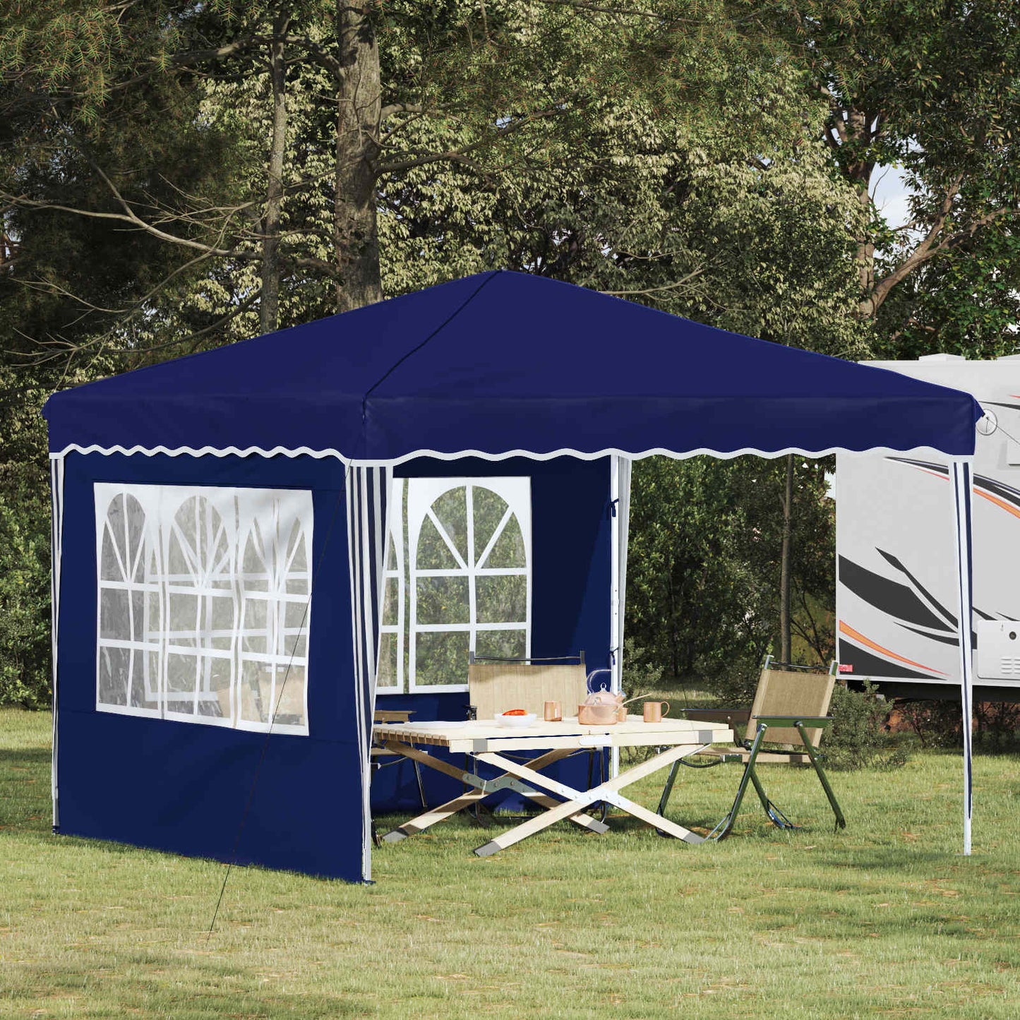 vidaXL Pop-up Party Tent 288 x 288 x 245 cm Blue Oxford Fabric