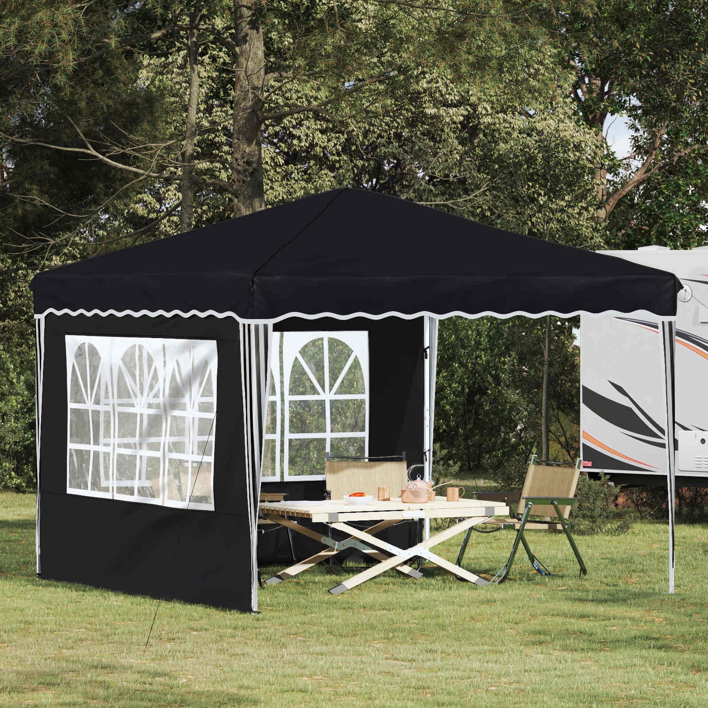 vidaXL Pop-up Party Tent 288 x 288 x 245 cm Anthracite Oxford Fabric