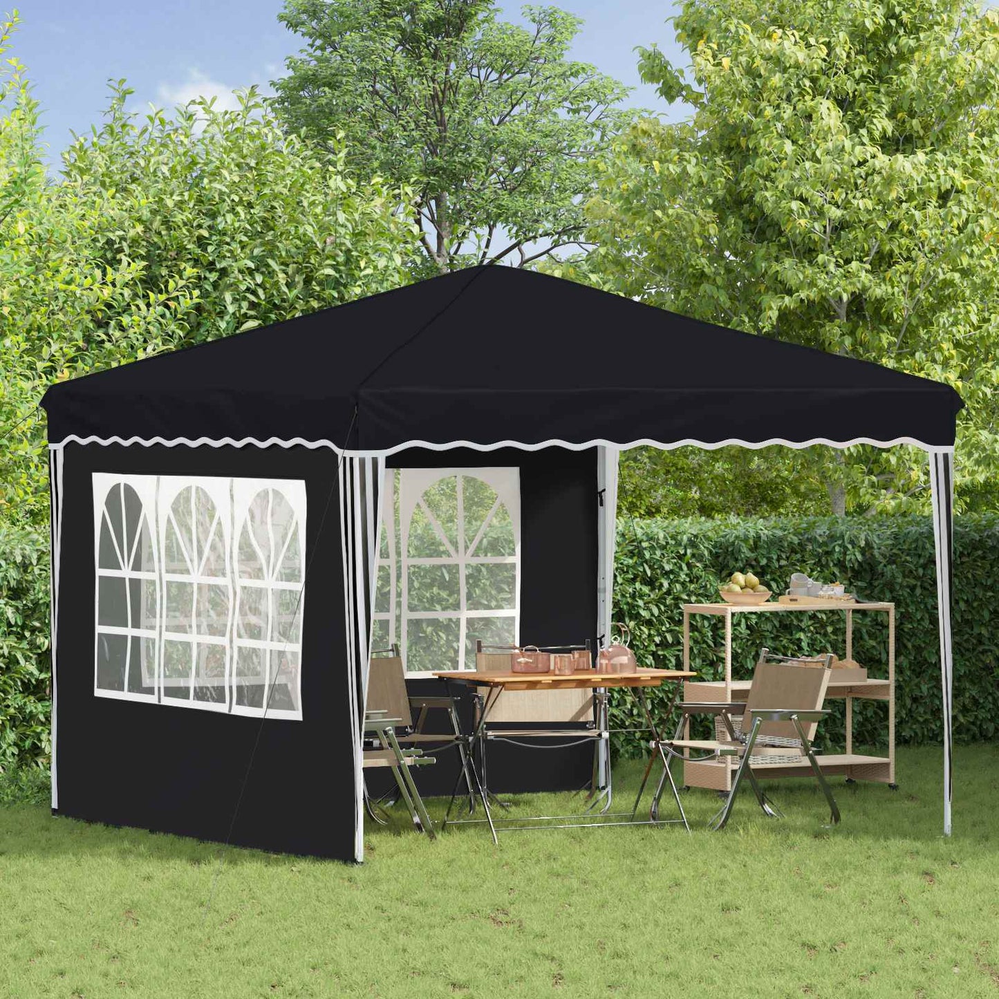 vidaXL Pop-up Party Tent 288 x 288 x 245 cm Anthracite Oxford Fabric