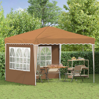 vidaXL Pop-up Party Tent 288 x 288 x 245 cm Beige Oxford Fabric