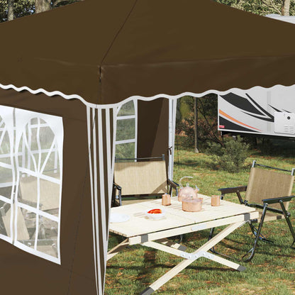 vidaXL Pop-up Party Tent 288 x 288 x 245 cm Taupe Oxford Fabric