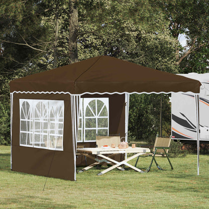 vidaXL Pop-up Party Tent 288 x 288 x 245 cm Taupe Oxford Fabric