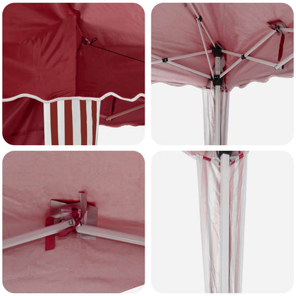 vidaXL Pop-up Party Tent 288 x 288 x 245 cm Burgundy Oxford Fabric