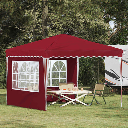 vidaXL Pop-up Party Tent 288 x 288 x 245 cm Burgundy Oxford Fabric