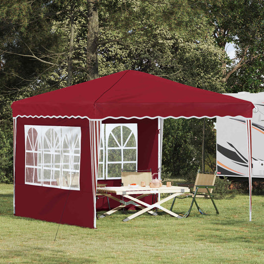 vidaXL Pop-up Party Tent 288 x 288 x 245 cm Burgundy Oxford Fabric