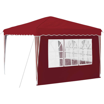 vidaXL Pop-up Party Tent 288 x 288 x 245 cm Burgundy Oxford Fabric