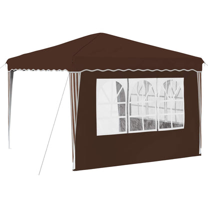 vidaXL Pop-up Party Tent 288 x 288 x 245 cm Brown Oxford Fabric