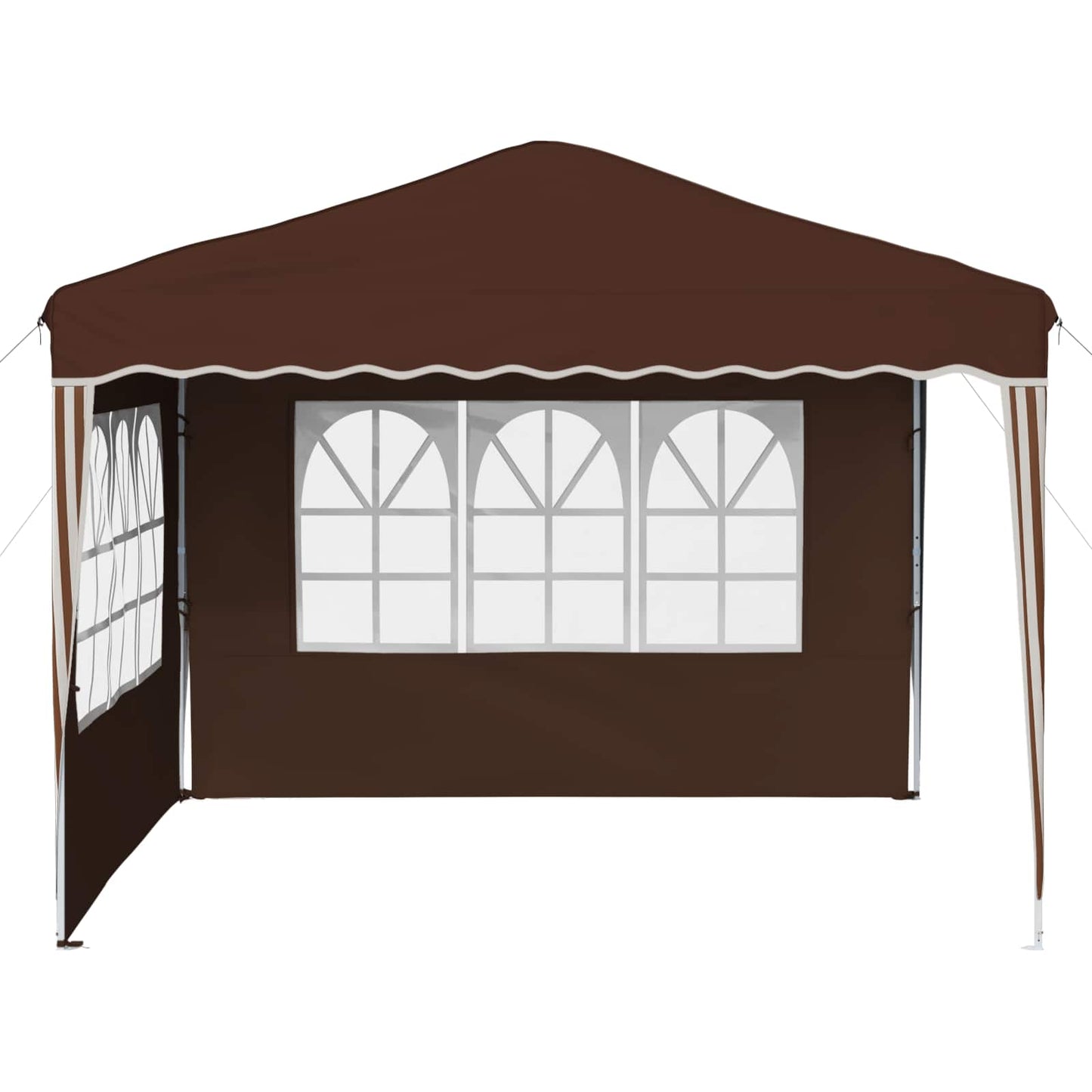 vidaXL Pop-up Party Tent 288 x 288 x 245 cm Brown Oxford Fabric