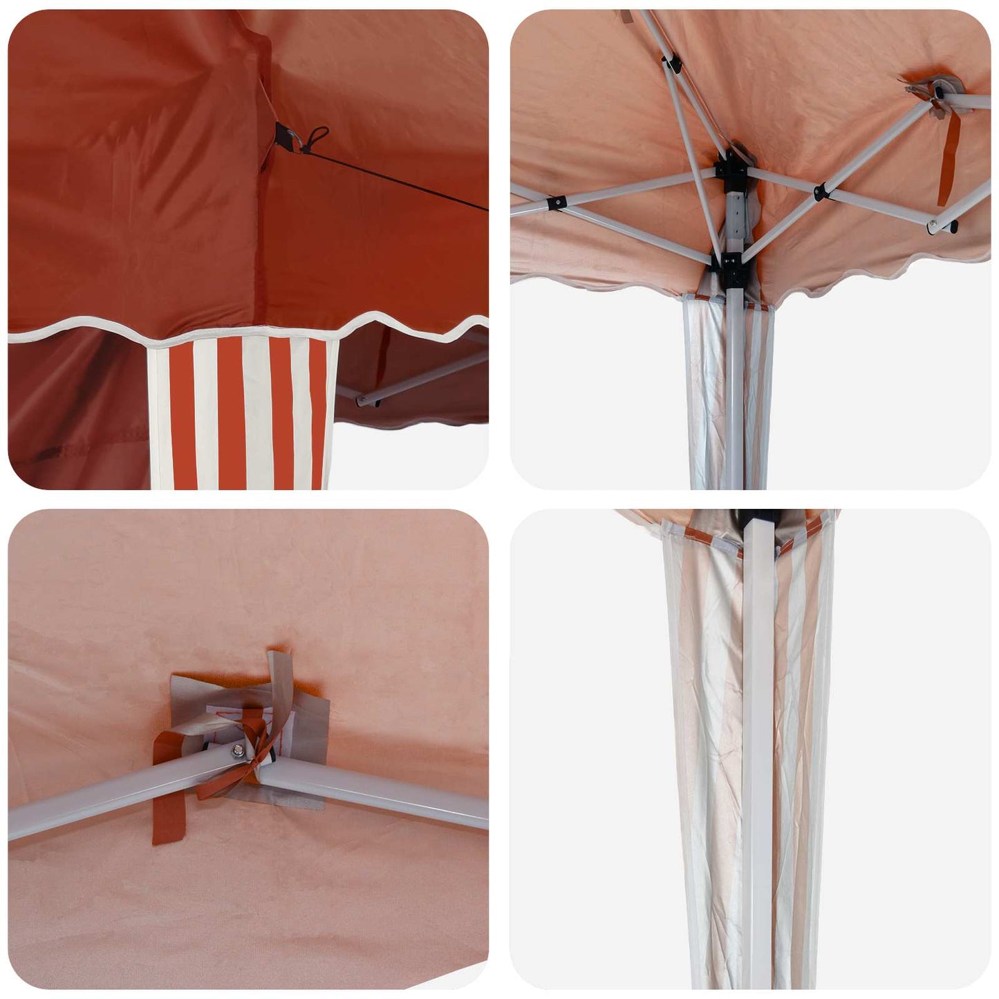 vidaXL Pop-up Party Tent 288 x 288 x 245 cm Terracotta Oxford Fabric