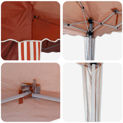 vidaXL Pop-up Party Tent 288 x 288 x 245 cm Terracotta Oxford Fabric