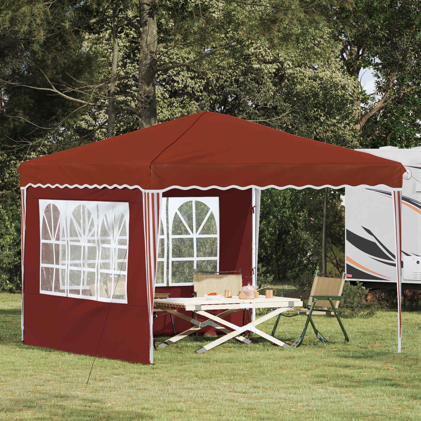 vidaXL Pop-up Party Tent 288 x 288 x 245 cm Terracotta Oxford Fabric
