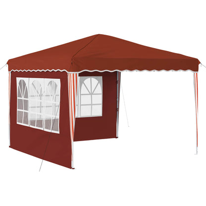 vidaXL Pop-up Party Tent 288 x 288 x 245 cm Terracotta Oxford Fabric