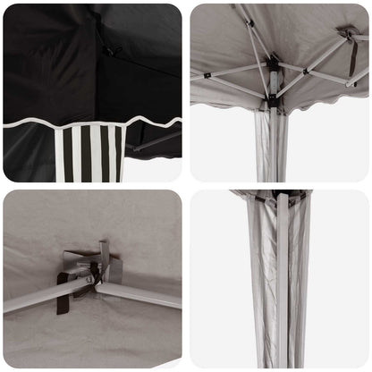 vidaXL Pop-up Party Tent 288 x 288 x 245 cm Black Oxford Fabric
