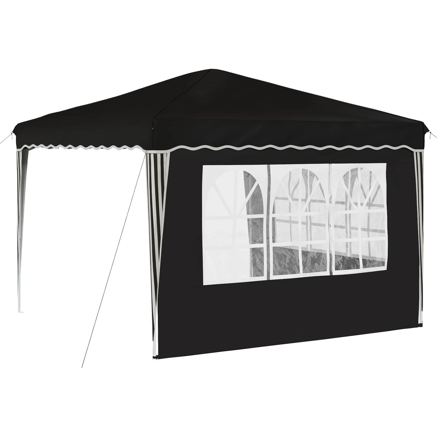 vidaXL Pop-up Party Tent 288 x 288 x 245 cm Black Oxford Fabric