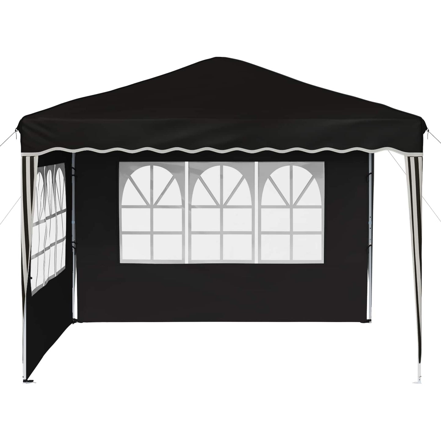 vidaXL Pop-up Party Tent 288 x 288 x 245 cm Black Oxford Fabric