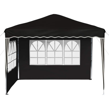 vidaXL Pop-up Party Tent 288 x 288 x 245 cm Black Oxford Fabric