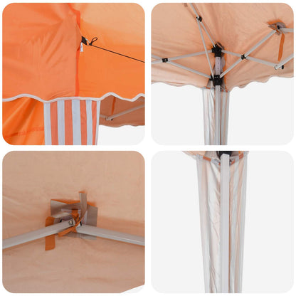 vidaXL Pop-up Party Tent 288 x 288 x 245 cm Orange Oxford Fabric