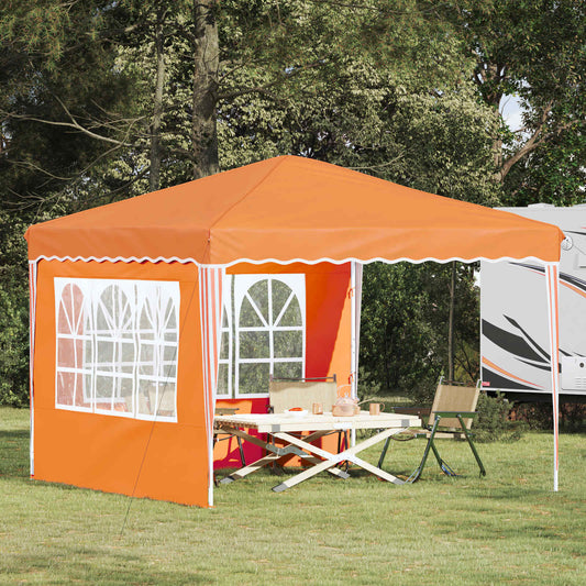 vidaXL Pop-up Party Tent 288 x 288 x 245 cm Orange Oxford Fabric