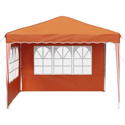 vidaXL Pop-up Party Tent 288 x 288 x 245 cm Orange Oxford Fabric