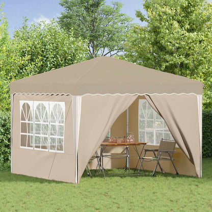 vidaXL Pop-up Party Tent 288 x 288 x 245 cm Cream Oxford Fabric