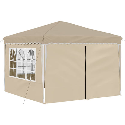 vidaXL Pop-up Party Tent 288 x 288 x 245 cm Cream Oxford Fabric