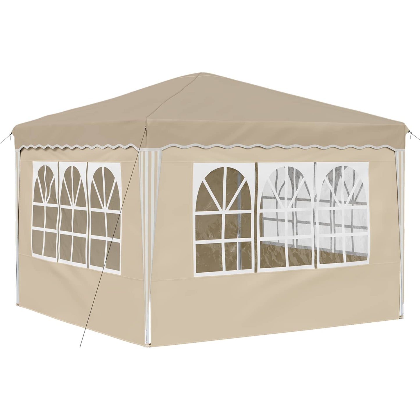 vidaXL Pop-up Party Tent 288 x 288 x 245 cm Cream Oxford Fabric