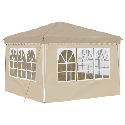 vidaXL Pop-up Party Tent 288 x 288 x 245 cm Cream Oxford Fabric