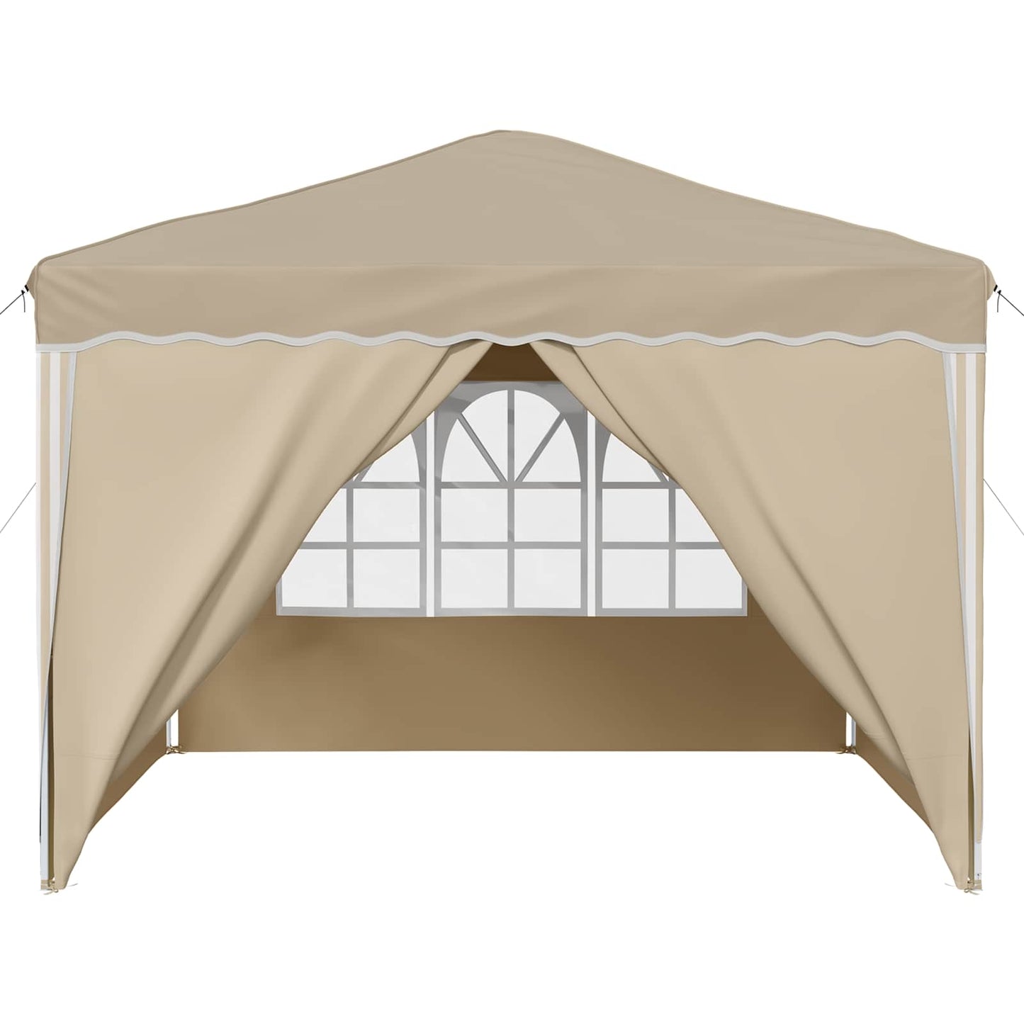 vidaXL Pop-up Party Tent 288 x 288 x 245 cm Cream Oxford Fabric
