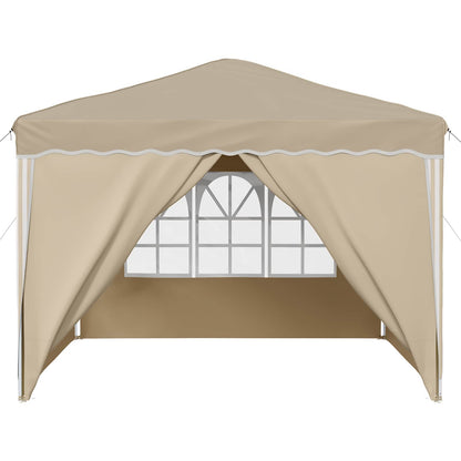 vidaXL Pop-up Party Tent 288 x 288 x 245 cm Cream Oxford Fabric