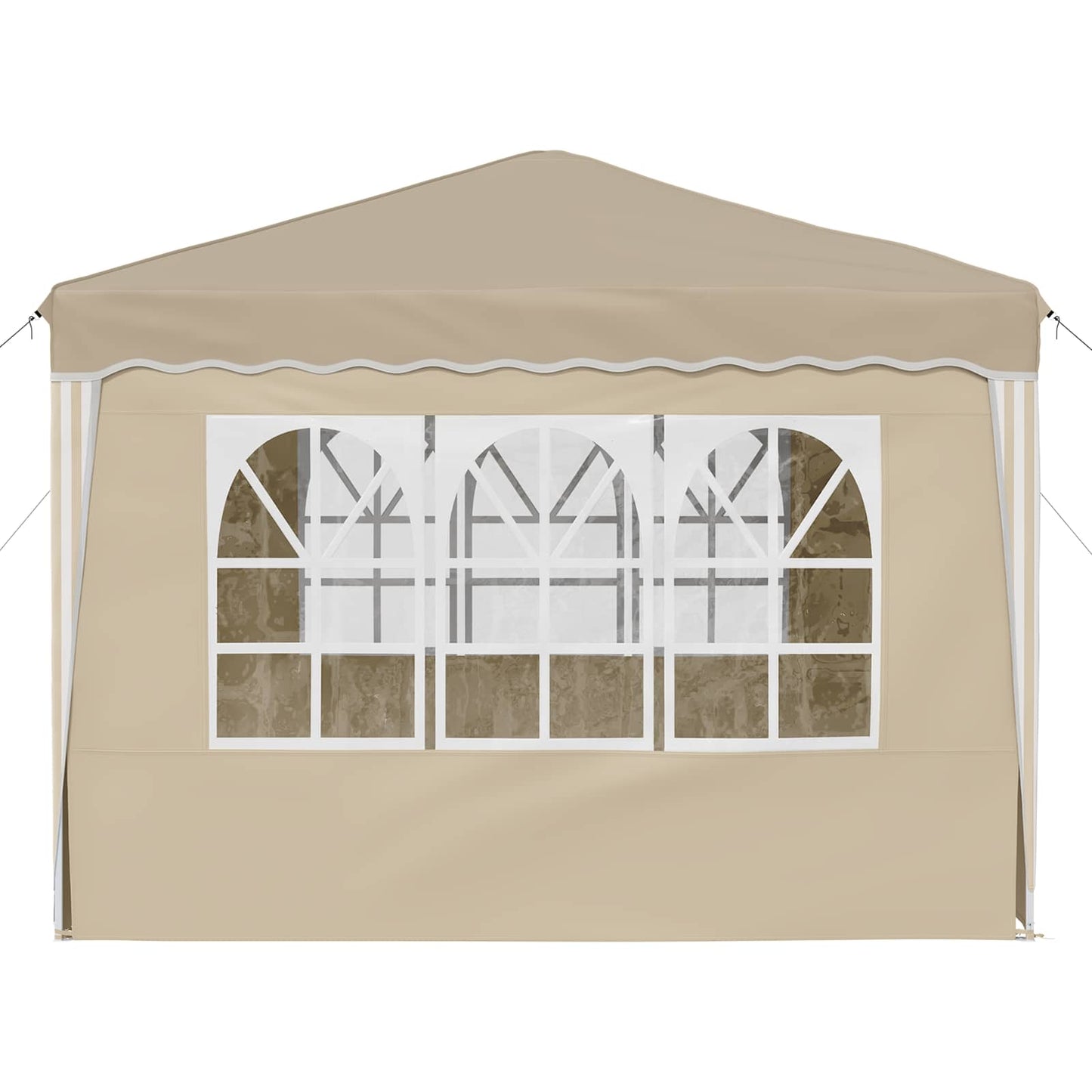 vidaXL Pop-up Party Tent 288 x 288 x 245 cm Cream Oxford Fabric