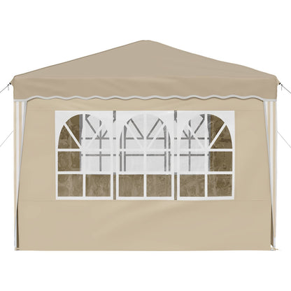vidaXL Pop-up Party Tent 288 x 288 x 245 cm Cream Oxford Fabric