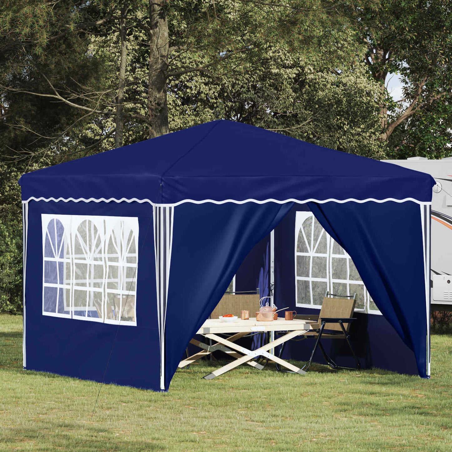 vidaXL Pop-up Party Tent 288 x 288 x 245 cm Blue Oxford Fabric
