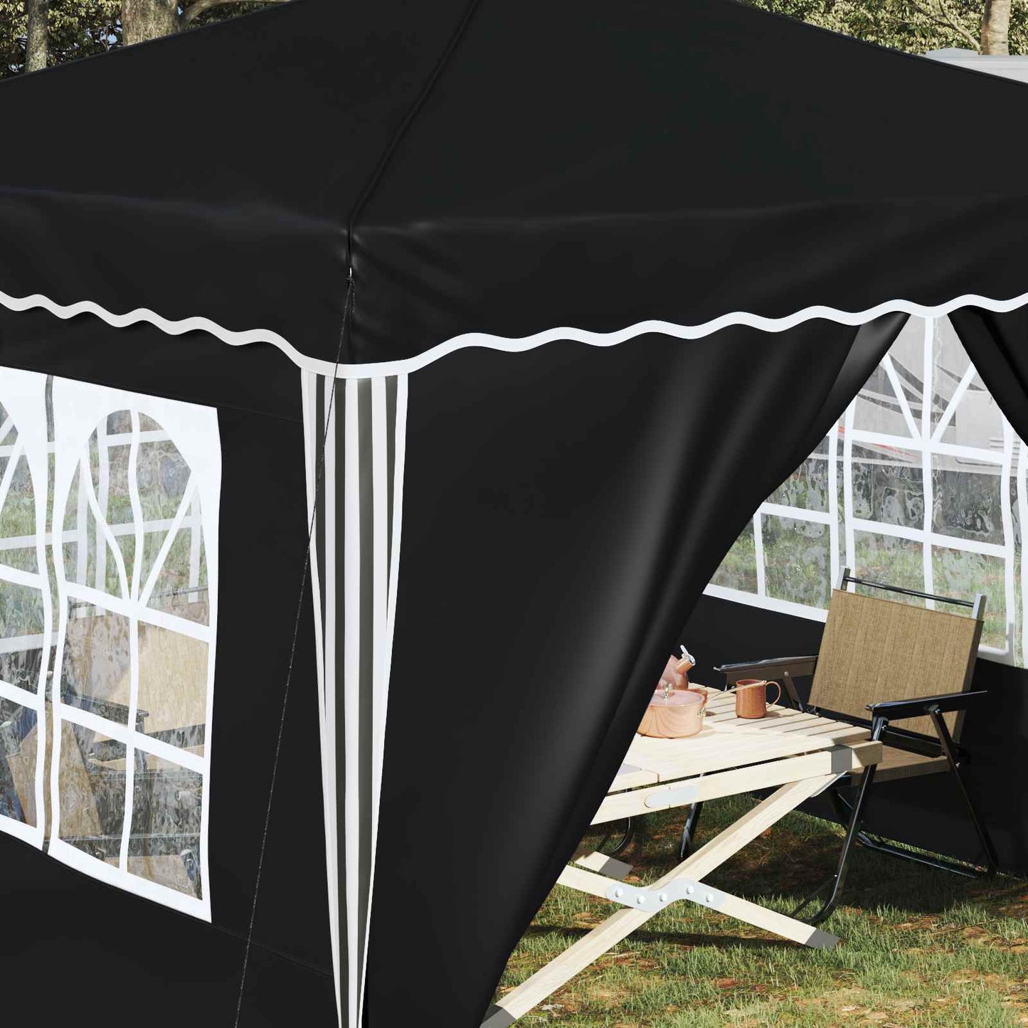 vidaXL Pop-up Party Tent 288 x 288 x 245 cm Anthracite Oxford Fabric