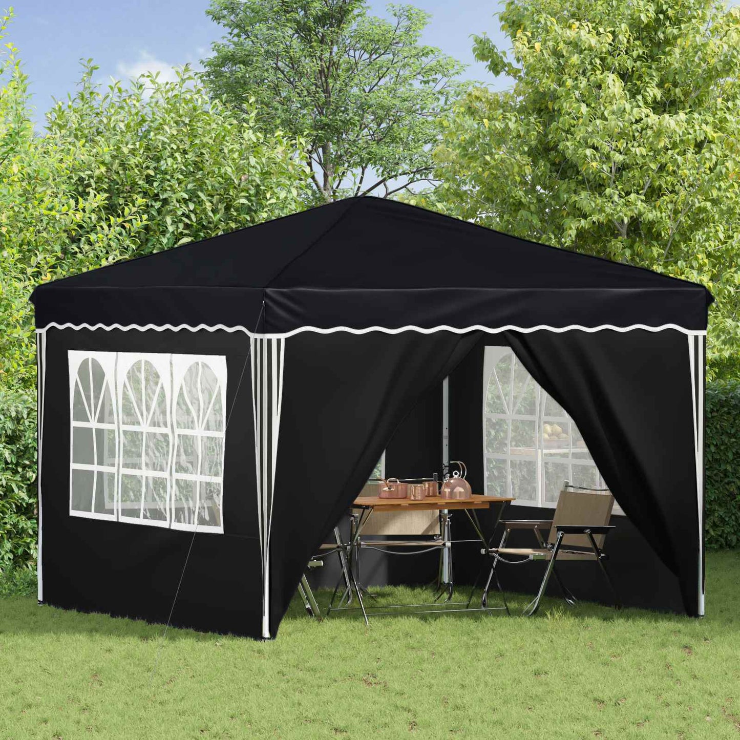 vidaXL Pop-up Party Tent 288 x 288 x 245 cm Anthracite Oxford Fabric