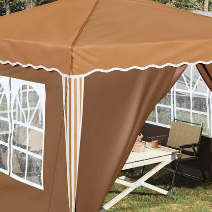vidaXL Pop-up Party Tent 288 x 288 x 245 cm Beige Oxford Fabric
