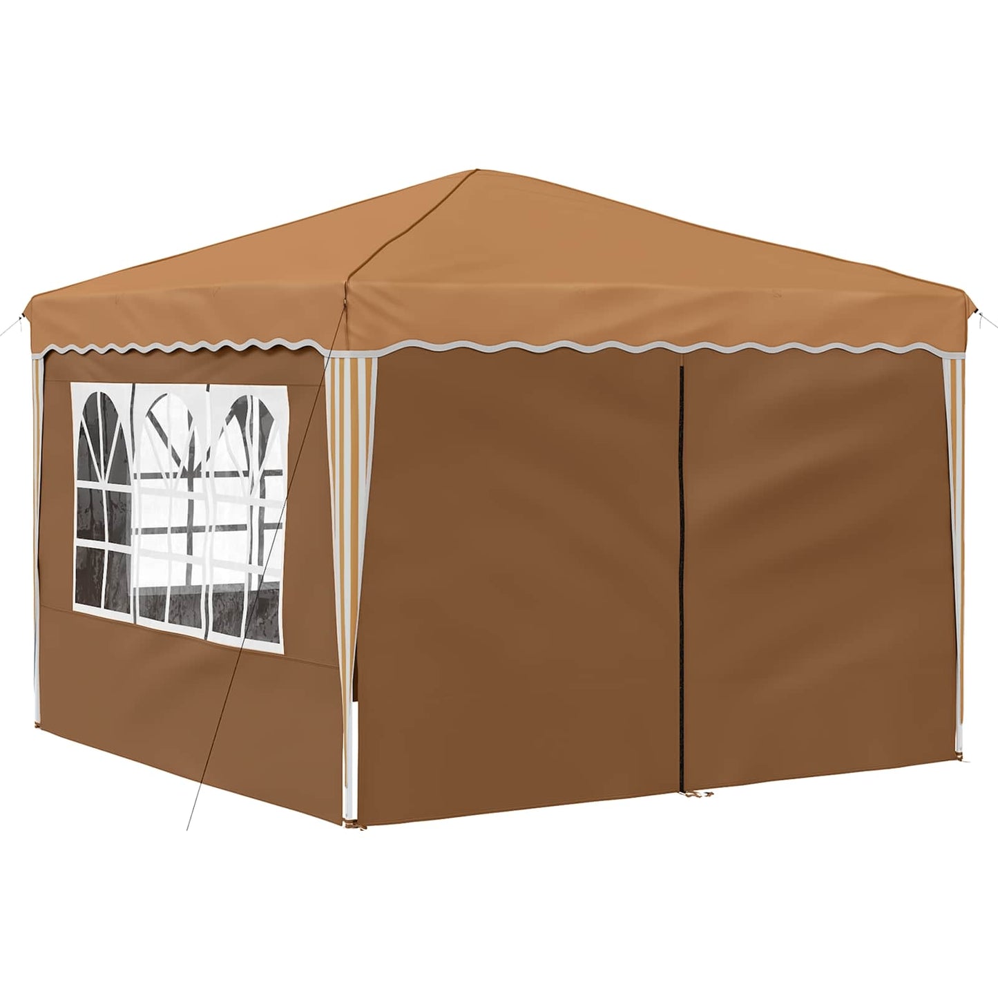 vidaXL Pop-up Party Tent 288 x 288 x 245 cm Beige Oxford Fabric