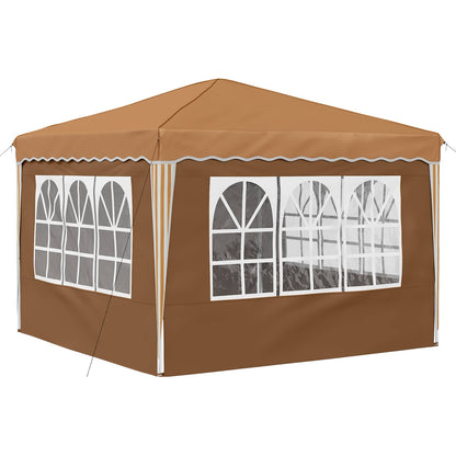 vidaXL Pop-up Party Tent 288 x 288 x 245 cm Beige Oxford Fabric