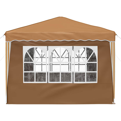 vidaXL Pop-up Party Tent 288 x 288 x 245 cm Beige Oxford Fabric