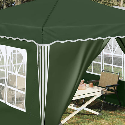 vidaXL Pop-up Party Tent 288 x 288 x 245 cm Green Oxford Fabric