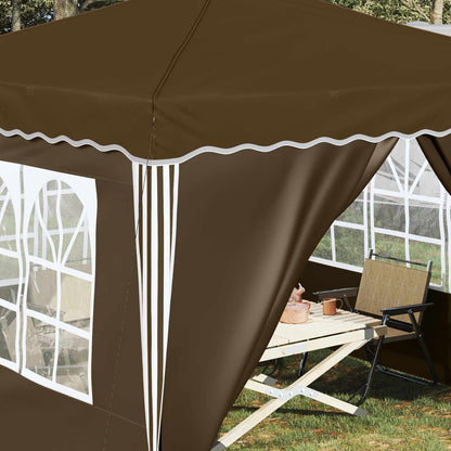 vidaXL Pop-up Party Tent 288 x 288 x 245 cm Taupe Oxford Fabric