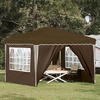 vidaXL Pop-up Party Tent 288 x 288 x 245 cm Taupe Oxford Fabric