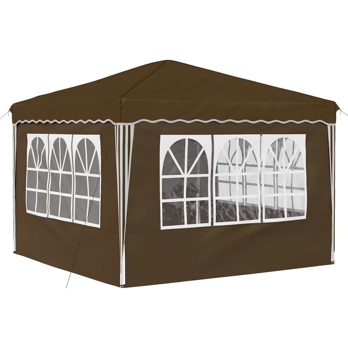 vidaXL Pop-up Party Tent 288 x 288 x 245 cm Taupe Oxford Fabric