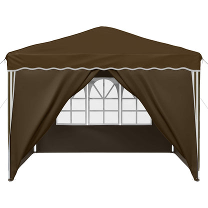 vidaXL Pop-up Party Tent 288 x 288 x 245 cm Taupe Oxford Fabric