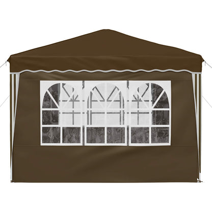 vidaXL Pop-up Party Tent 288 x 288 x 245 cm Taupe Oxford Fabric