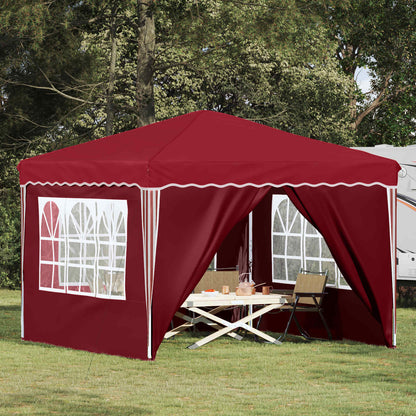 vidaXL Pop-up Party Tent 288 x 288 x 245 cm Burgundy Oxford Fabric