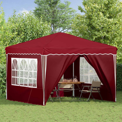 vidaXL Pop-up Party Tent 288 x 288 x 245 cm Burgundy Oxford Fabric
