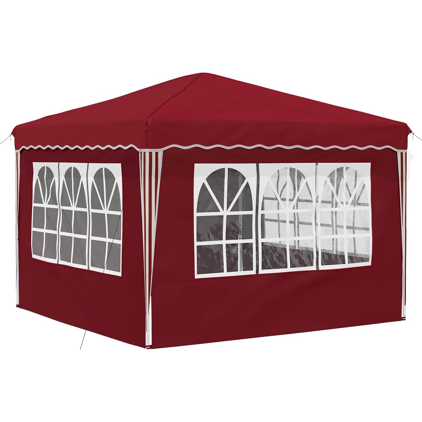 vidaXL Pop-up Party Tent 288 x 288 x 245 cm Burgundy Oxford Fabric