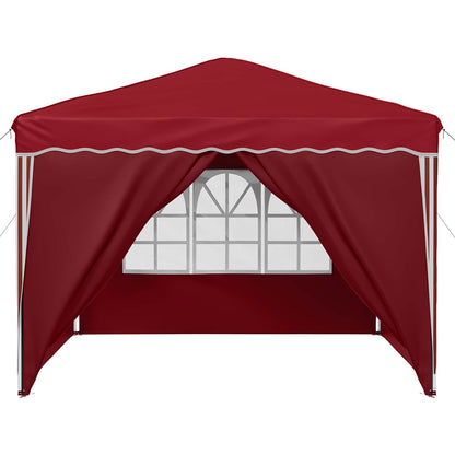 vidaXL Pop-up Party Tent 288 x 288 x 245 cm Burgundy Oxford Fabric
