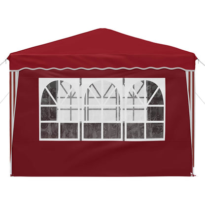 vidaXL Pop-up Party Tent 288 x 288 x 245 cm Burgundy Oxford Fabric