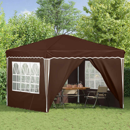 vidaXL Pop-up Party Tent 288 x 288 x 245 cm Brown Oxford Fabric